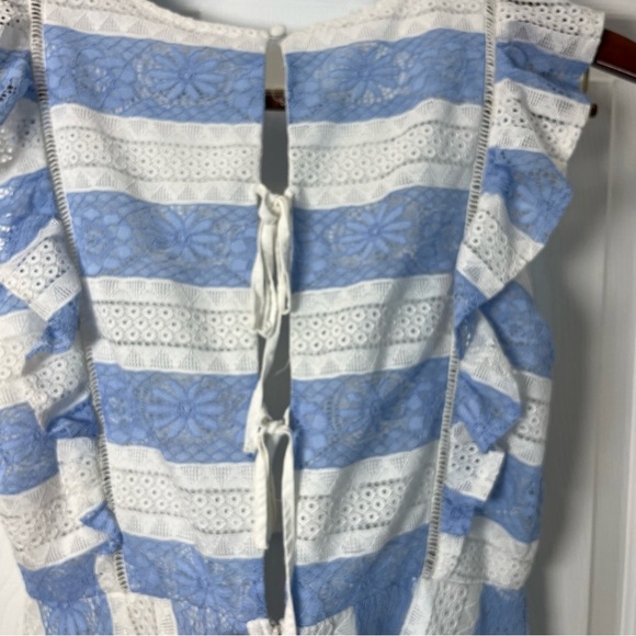 J.O.A. Blue and White Women Mini Dress size Large - Picture 7 of 11
